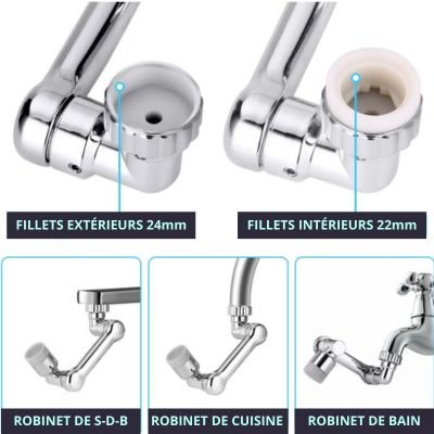 Embout Robinet 1080° EAZY FAUCET - Maison SAHN